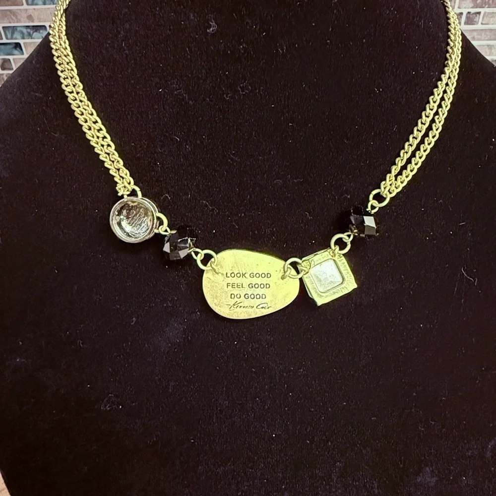 Kenneth Cole Geometric rhinestone necklace